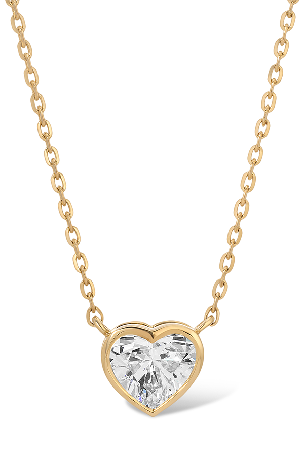 Heart Diamond Solitaire Necklace (1.03 CTW)