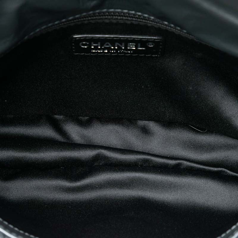 Medium Glazed Calfskin Twisted Flap