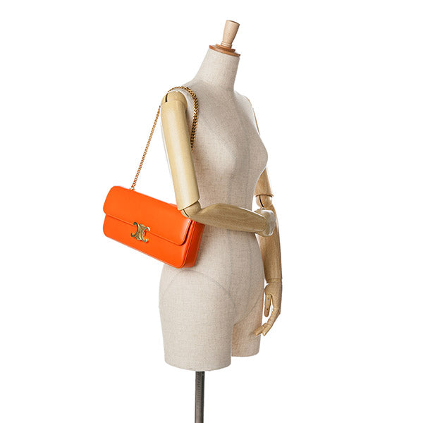Leather Triomphe Chain Shoulder Bag