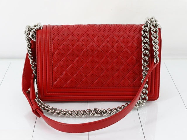 Perforated Boy Bag on Chain