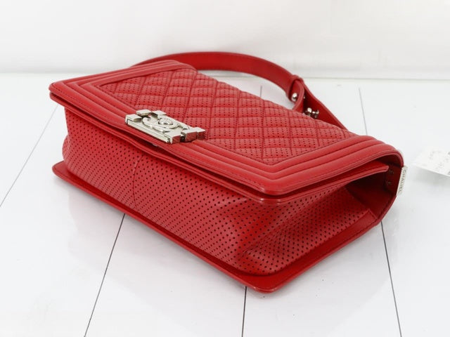 Perforated Boy Bag on Chain