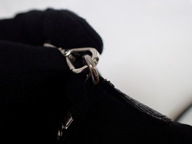 Nylon Saffiano Trim Strap Bag
