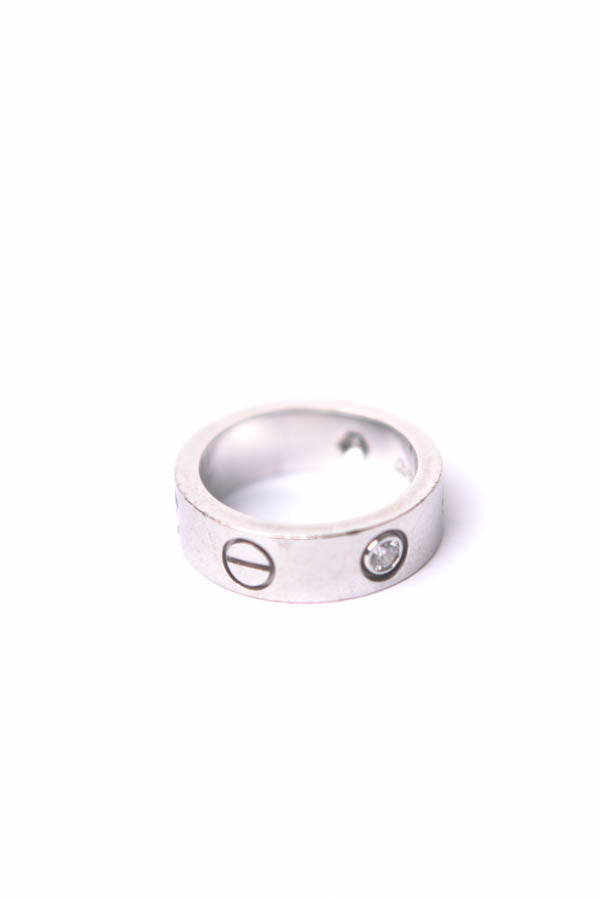 Diamond Love Ring - Size 4.25 (14k White Gold)