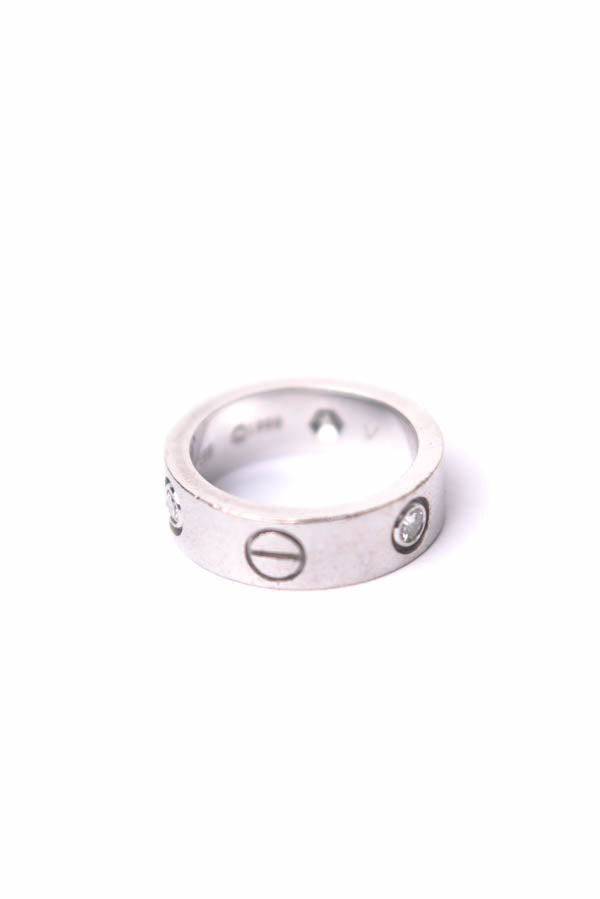 Diamond Love Ring - Size 4.25 (14k White Gold)