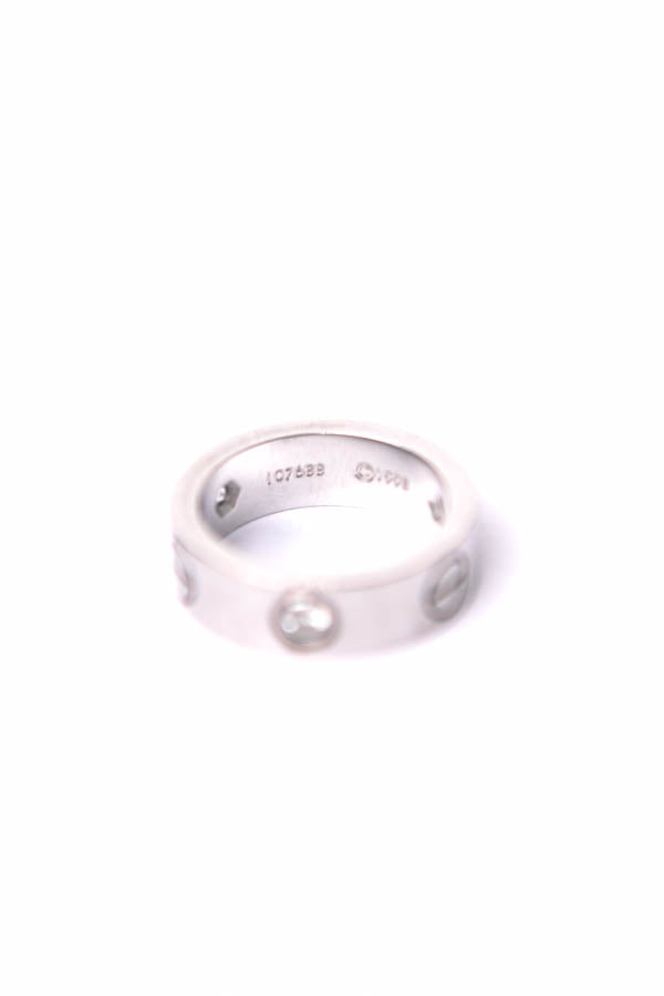 Diamond Love Ring - Size 4.25 (14k White Gold)