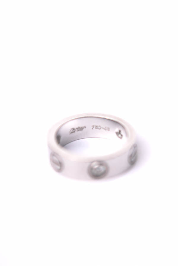 Diamond Love Ring - Size 4.25 (14k White Gold)
