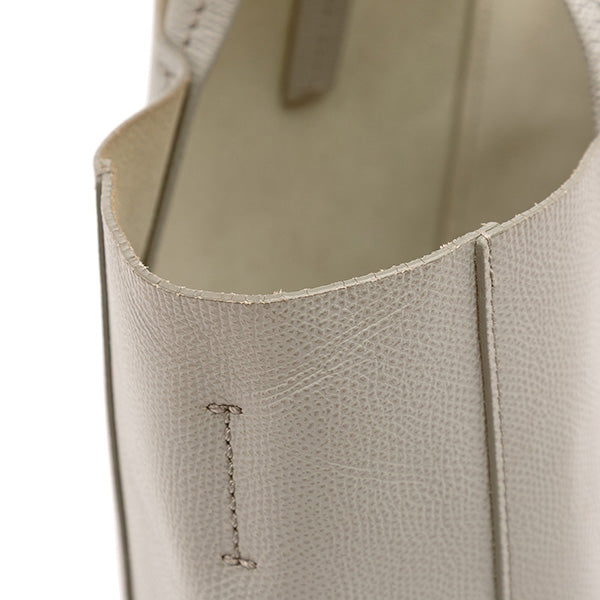 Small Bicolor Leather Vertical Cabas