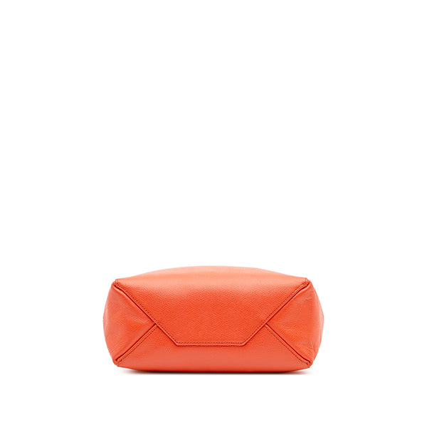 Small Bicolor Leather Vertical Cabas
