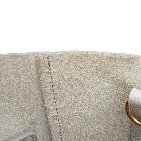 Small Bicolor Leather Vertical Cabas