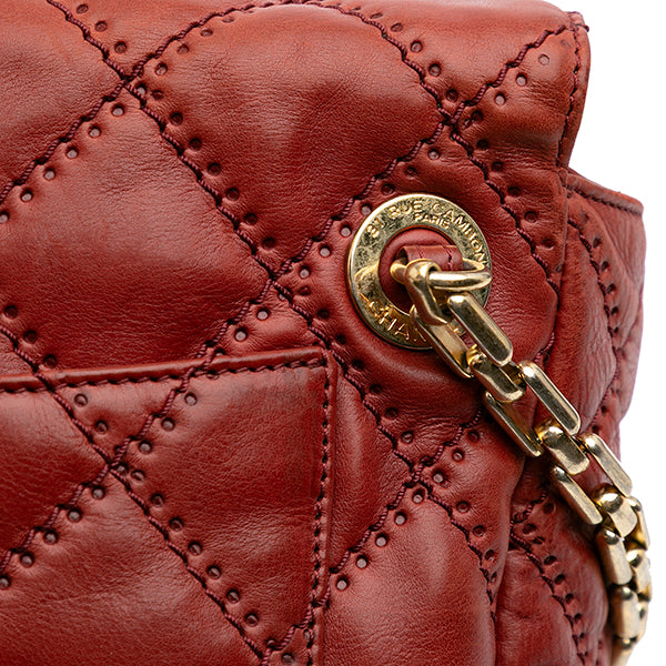 CC Quilted Calfskin Ultimate Stitch Retro Chain Flap