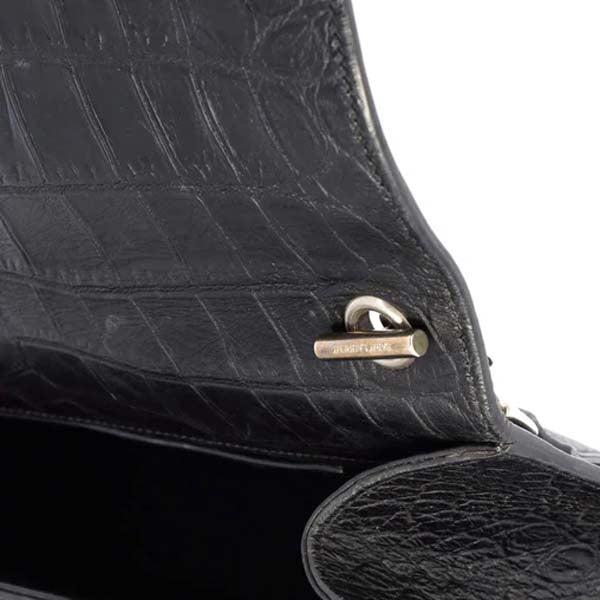 Crocodile Embossed Medium Sunset Bag