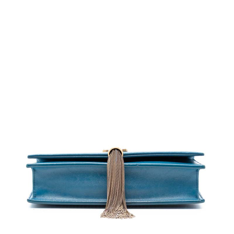 Calfskin Star Print Classic Monogram Kate Tassel Wallet on Chain
