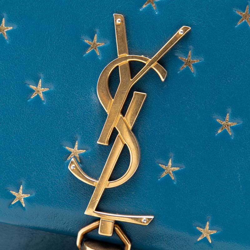 Calfskin Star Print Classic Monogram Kate Tassel Wallet on Chain