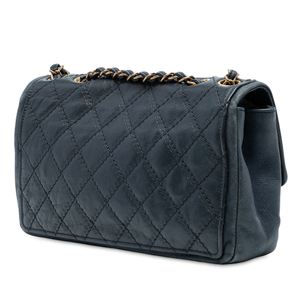 Medium CC Quilted Iridescent Calfskin Sheriff Star Flap