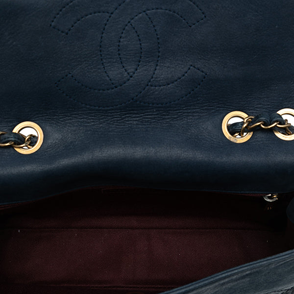 Medium CC Quilted Iridescent Calfskin Sheriff Star Flap