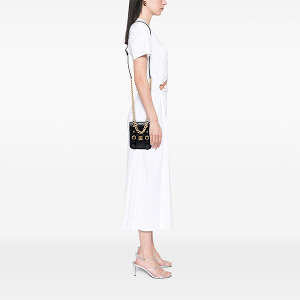 Mini Aged Calfskin City School Flap