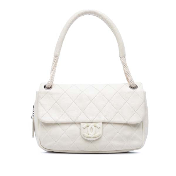 Quilted Calfskin Expandable Zip Yacht Flap