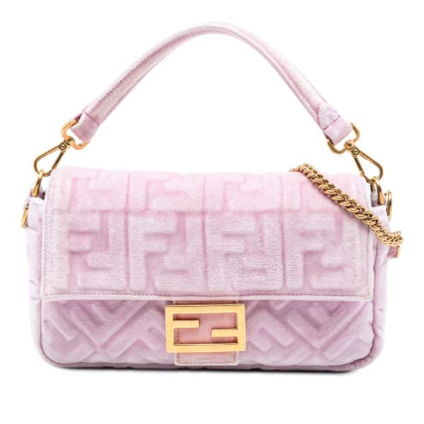 Zucca Embossed FF Velvet Baguette