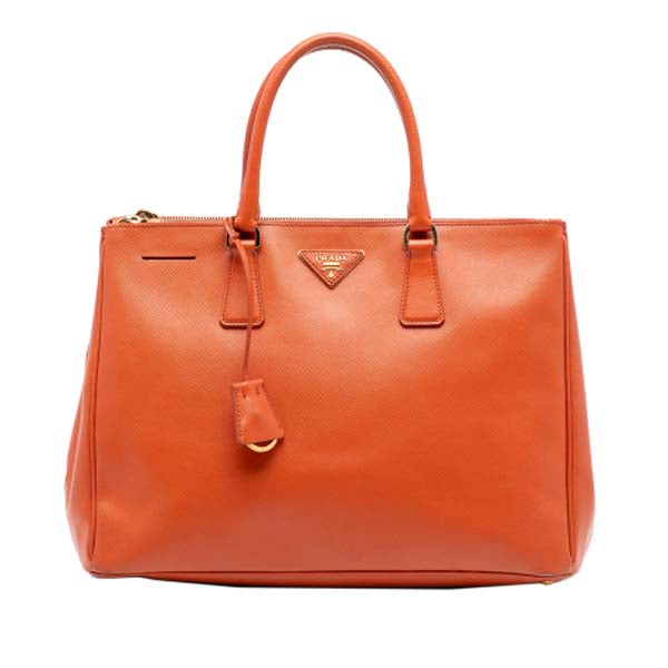 Medium Saffiano Lux Galleria Double Zip Satchel