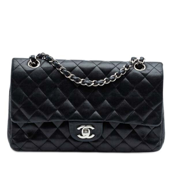 Classic Medium Lambskin Double Flap Bag