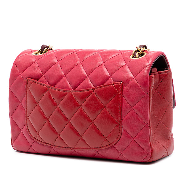 Mini Rectangular Classic Tricolor Lambskin Single Flap
