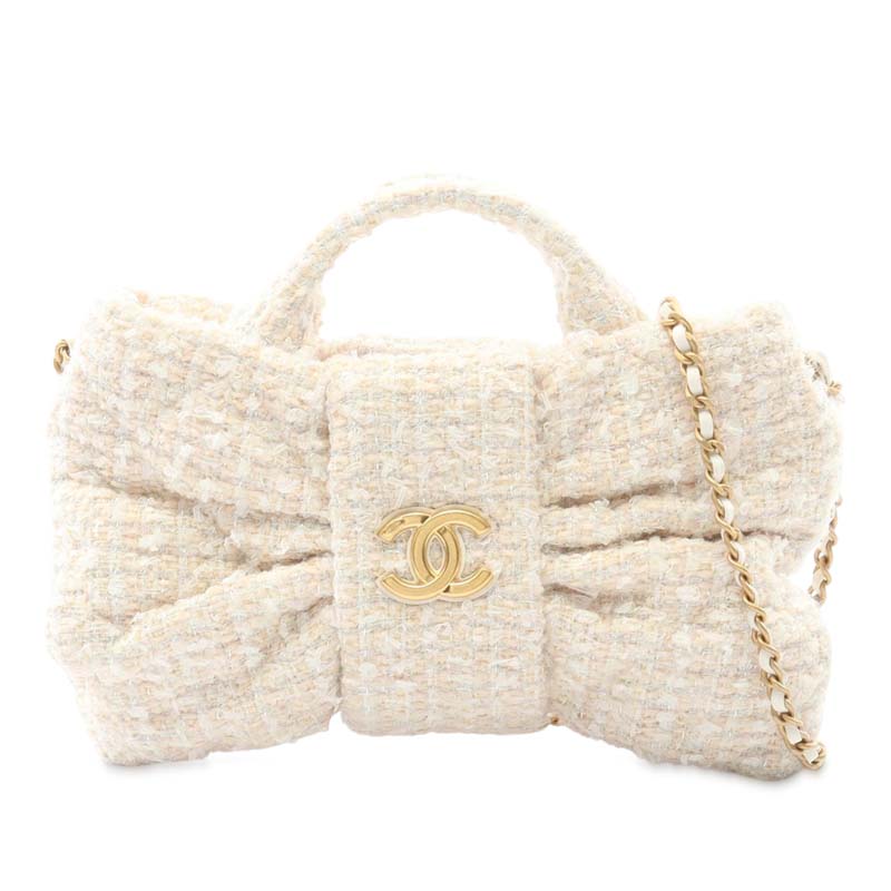 Mini CC Tweed Bow Bag