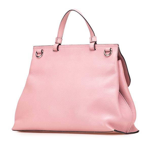 Medium Calfskin Bamboo Daily Satchel