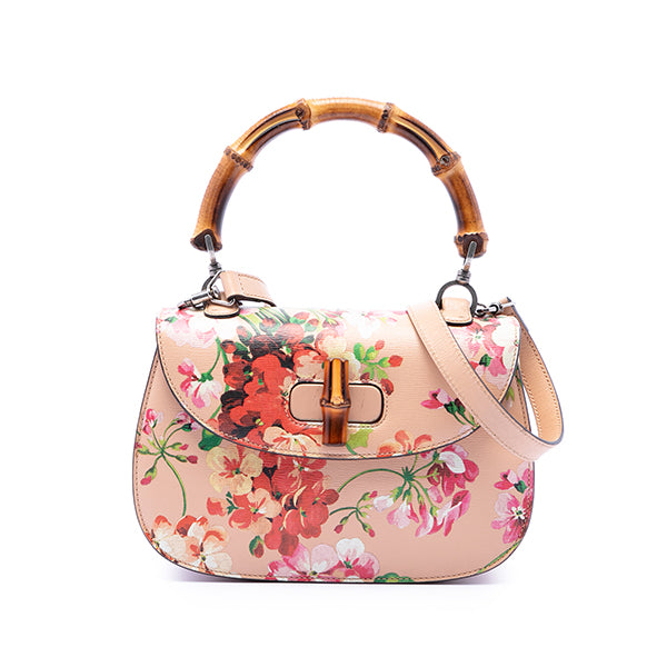 Blooms Bamboo Top Handle Flap