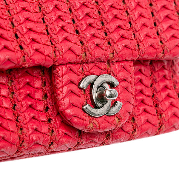 Paris Seoul Mini Crochet Lambskin Flap