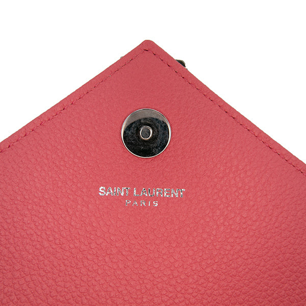 Baby Grained Calfskin Chevron Classic Monogram Chain Bag