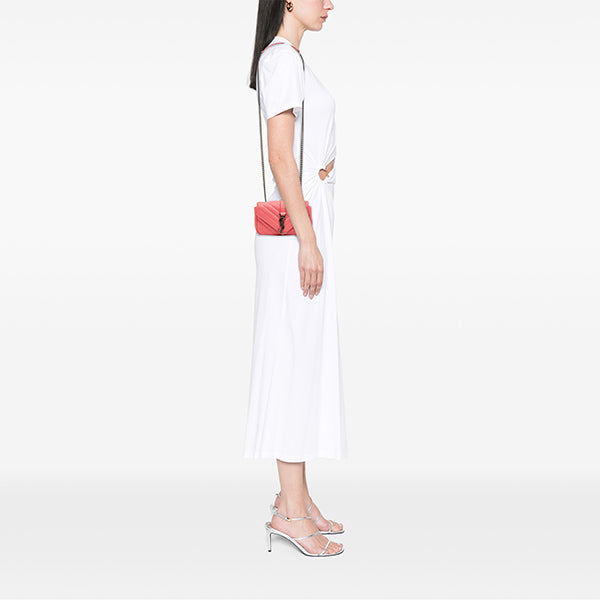 Baby Grained Calfskin Chevron Classic Monogram Chain Bag