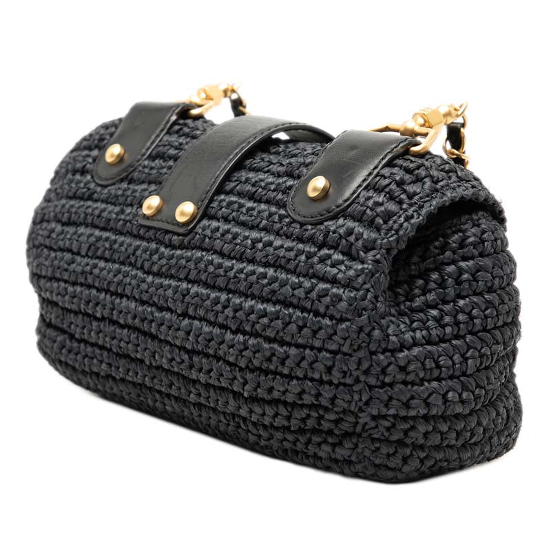 CC Raffia Flap Bag