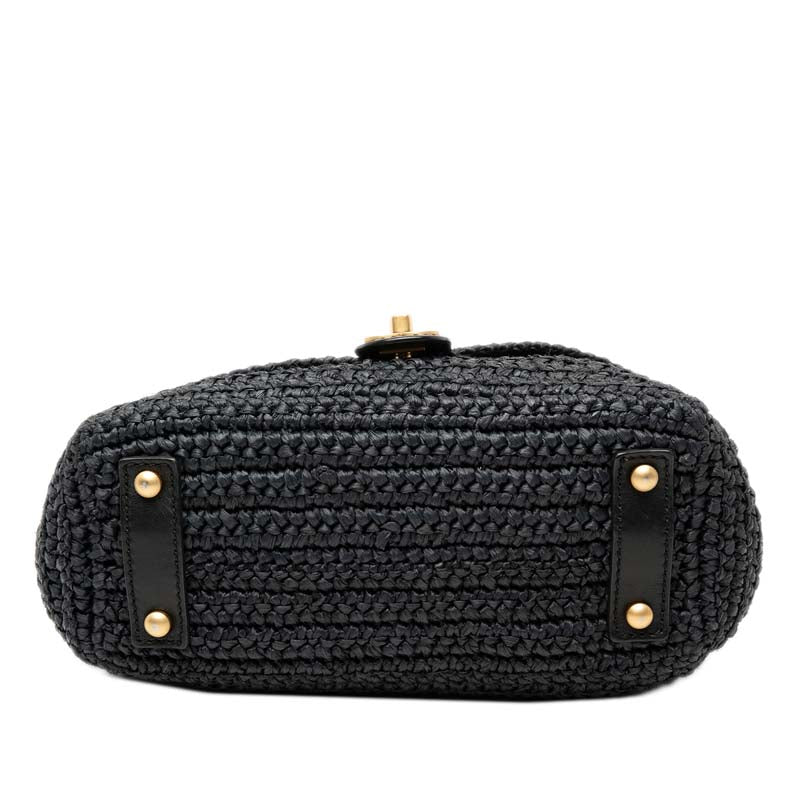 CC Raffia Flap Bag