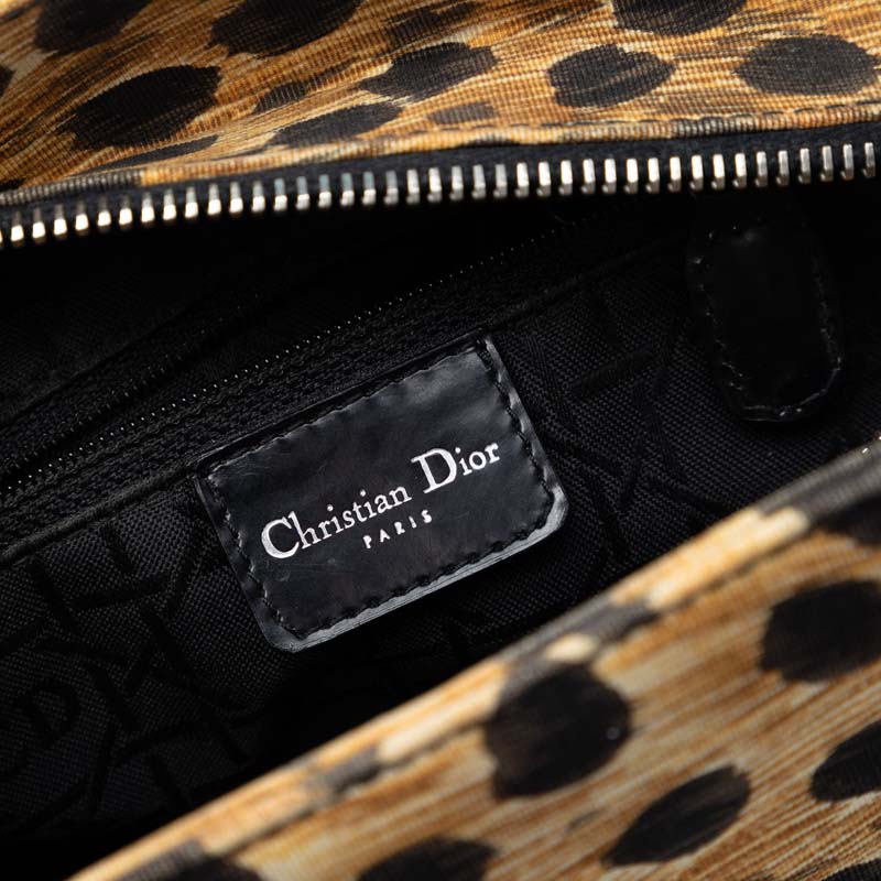 Medium Canvas Leopard Print Lady Dior