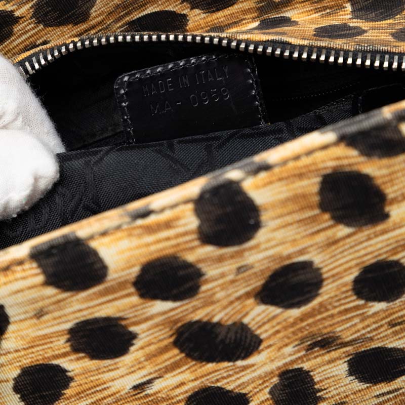 Medium Canvas Leopard Print Lady Dior