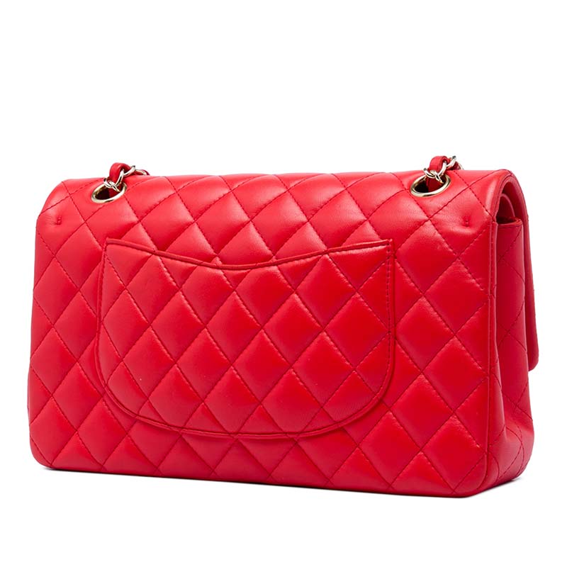 Medium Classic Lambskin Double Flap