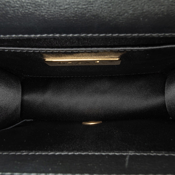 Mini Square Calfskin Coco Embossed Flap