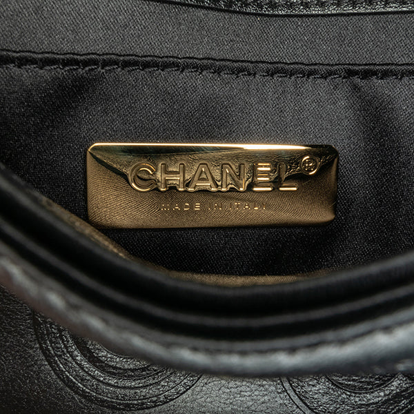 Mini Square Calfskin Coco Embossed Flap