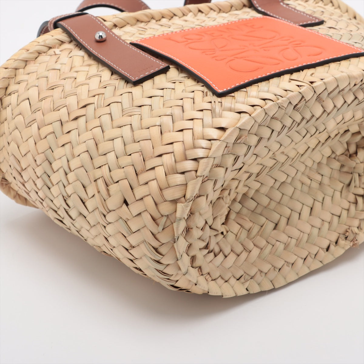 Basket Bag In Palm Leaf And Calfskin