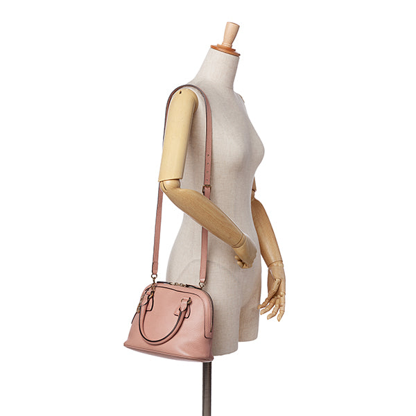 Mini Leather GG Charm Dome Satchel