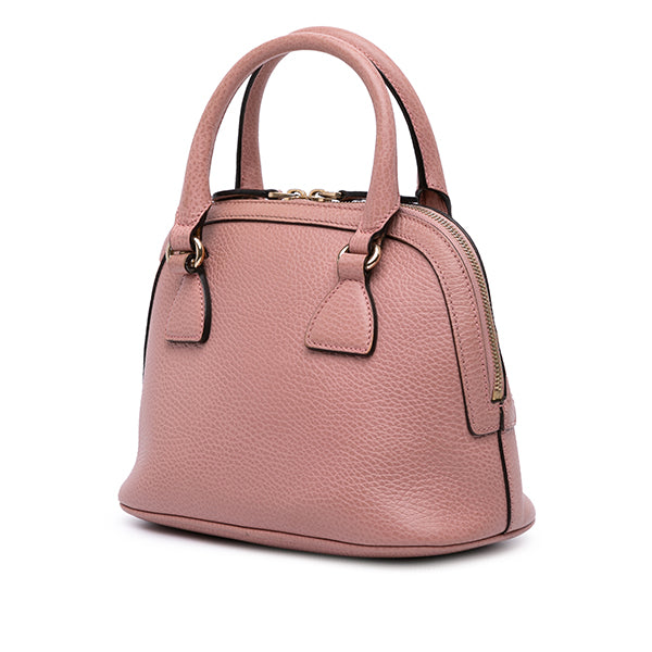 Mini Leather GG Charm Dome Satchel