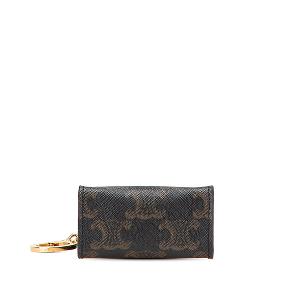 Micro Triomphe Coated Canvas Vertical Cabas Bag Charm