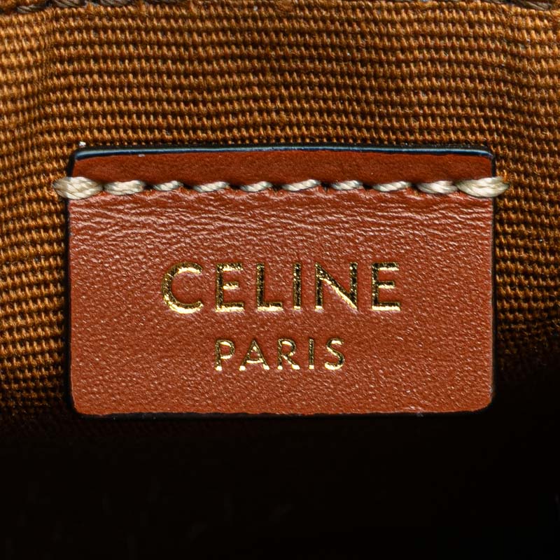 Micro Triomphe Coated Canvas Vertical Cabas Bag Charm