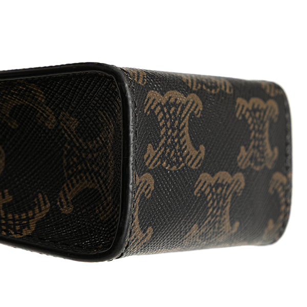 Micro Triomphe Coated Canvas Vertical Cabas Bag Charm