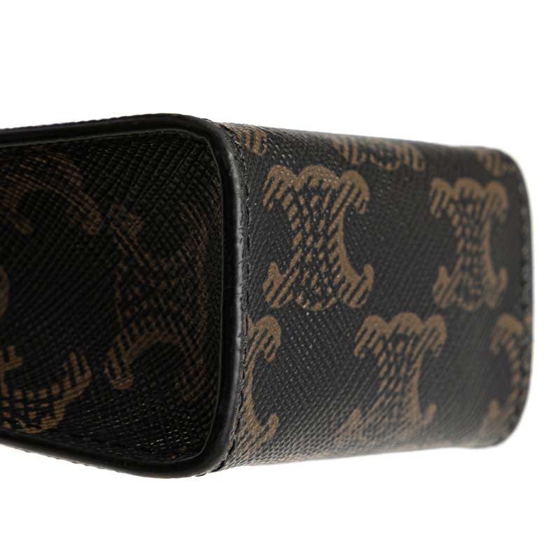 Micro Triomphe Coated Canvas Vertical Cabas Bag Charm
