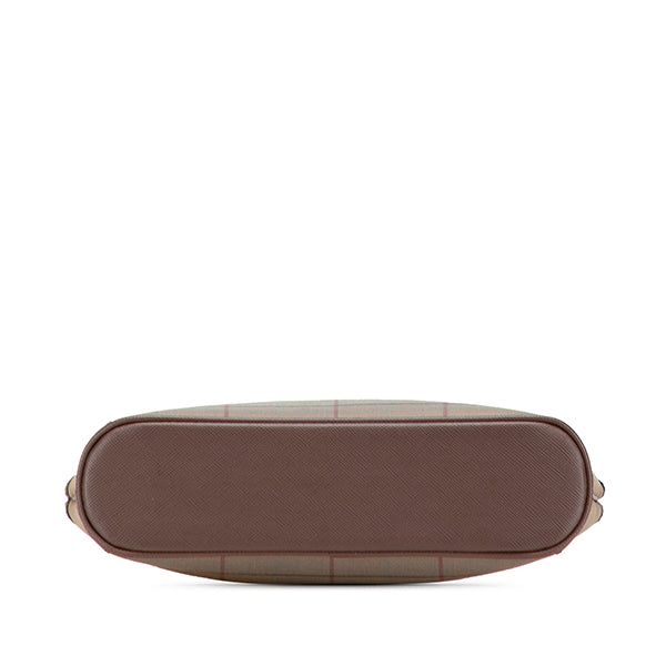 Vintage Check Canvas Wristlet Clutch
