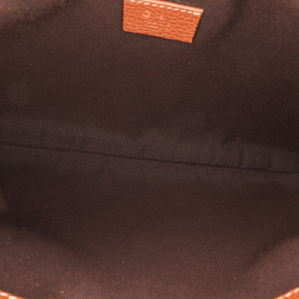 GG Nylon Top Zip Clutch