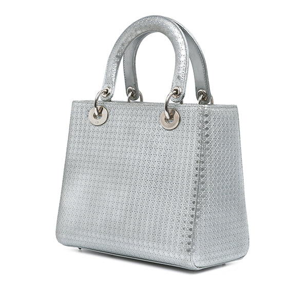 Medium Metallic Patent Microcannage Lady Dior