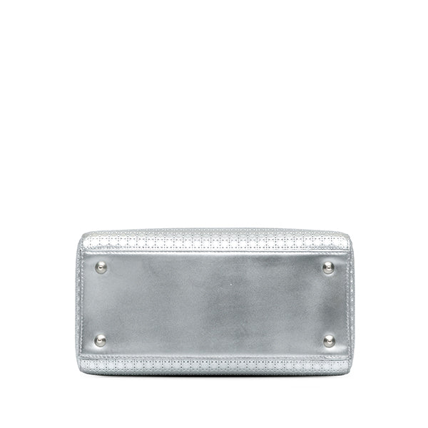 Medium Metallic Patent Microcannage Lady Dior