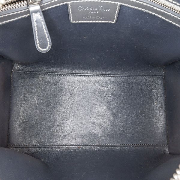 Medium Metallic Patent Microcannage Lady Dior